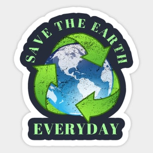 Save The Earth Everyday Ecology Environment Plant Lover Sticker